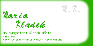 maria kladek business card