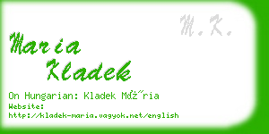 maria kladek business card